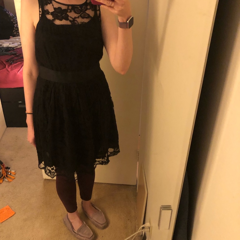 Black Lace Dress - BB Dakota size 12 - Picture 2 of 5